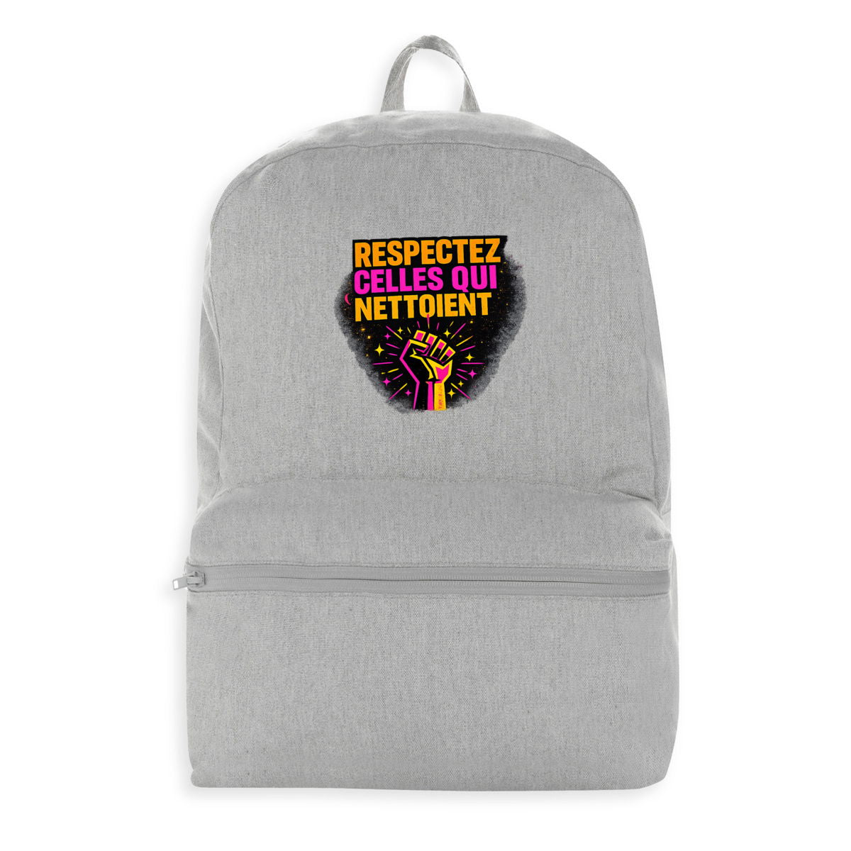 Sac à dos Agent d’Entretien – Respectez celles qui nettoient - face_0