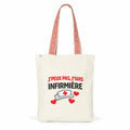 Totebag Infirmière – “J’peux pas, j’suis infirmière” | Sac humour infirmière - face_1