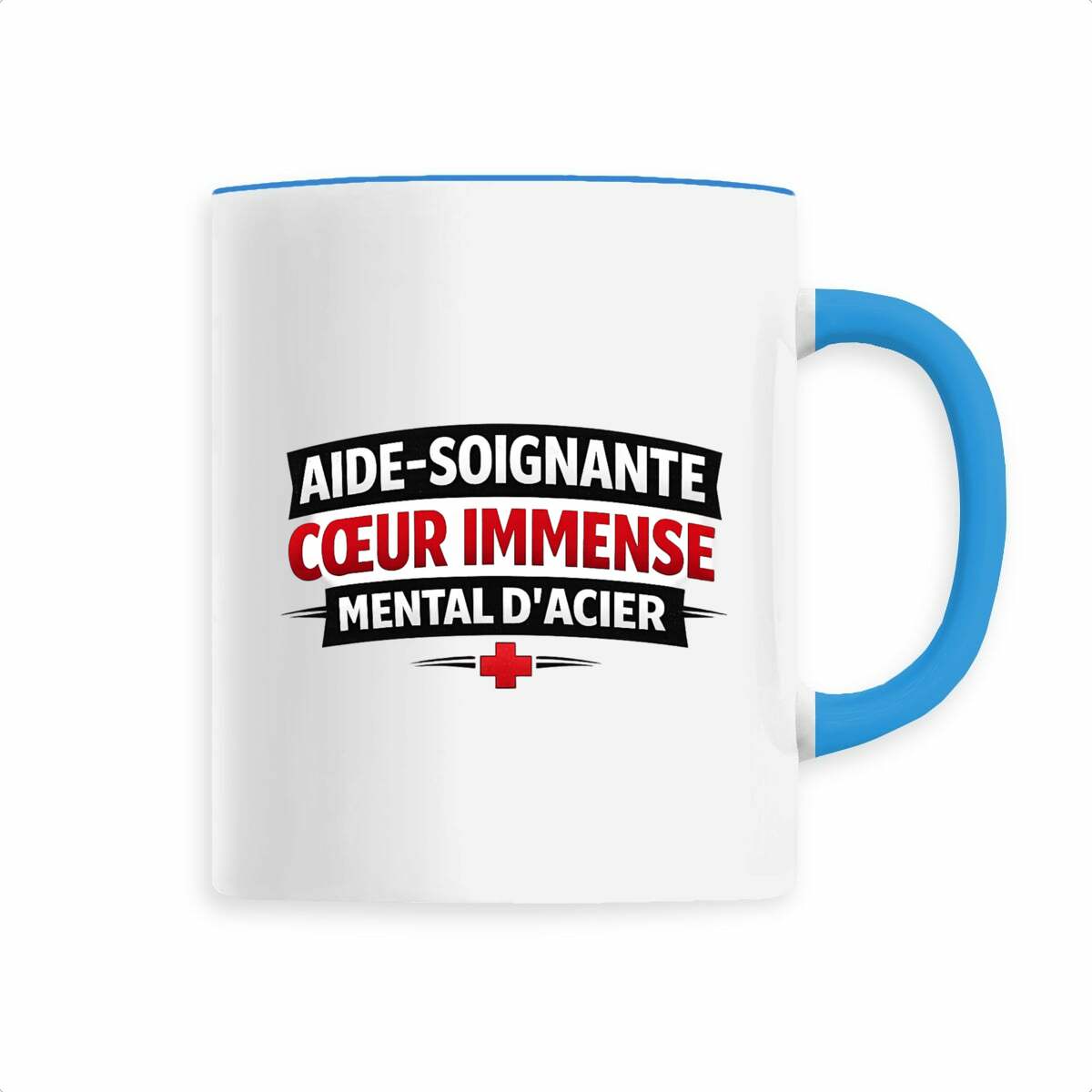 Mug Aide-Soignante – Cœur Immense, Mental d’Acier | Cadeau Aide-Soignante - face_1