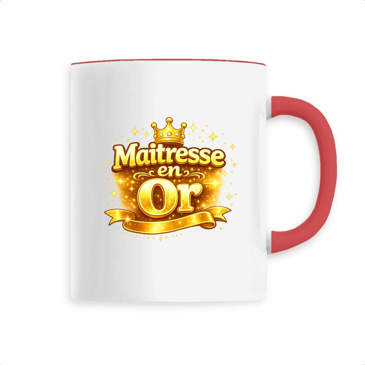 Mug “Maîtresse en Or” – Cadeau Parfait pour une Maîtresse Exceptionnelle - face_2