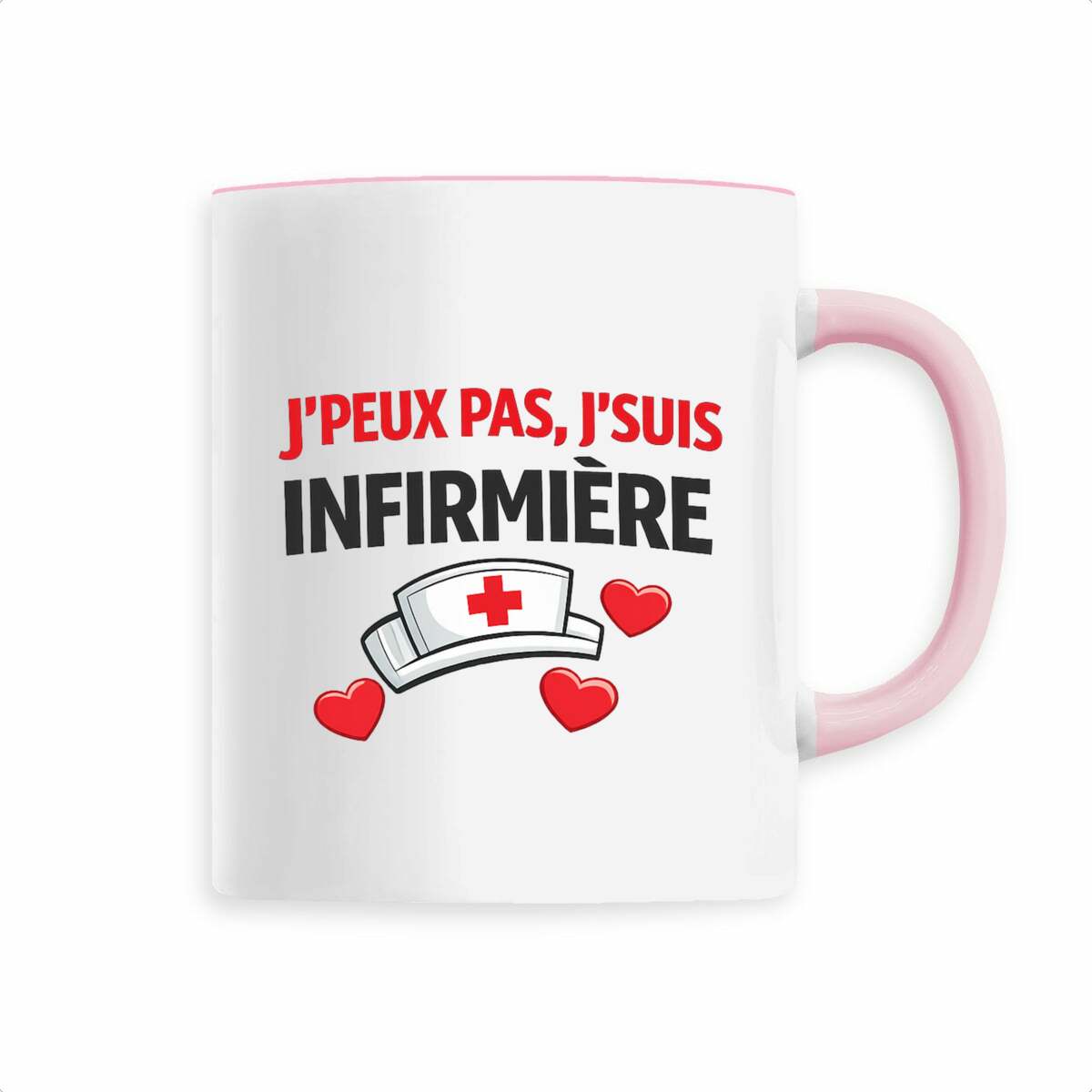 Mug Infirmière – “J’peux pas, j’suis infirmière” | Cadeau infirmière drôle - face_3