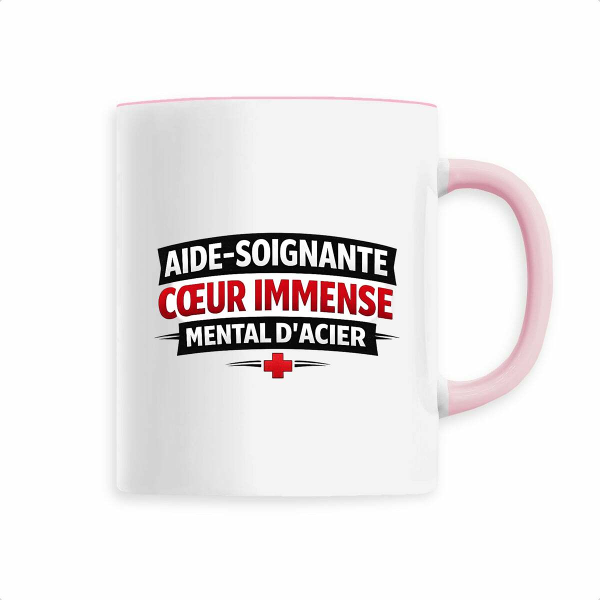 Mug Aide-Soignante – Cœur Immense, Mental d’Acier | Cadeau Aide-Soignante - face_3