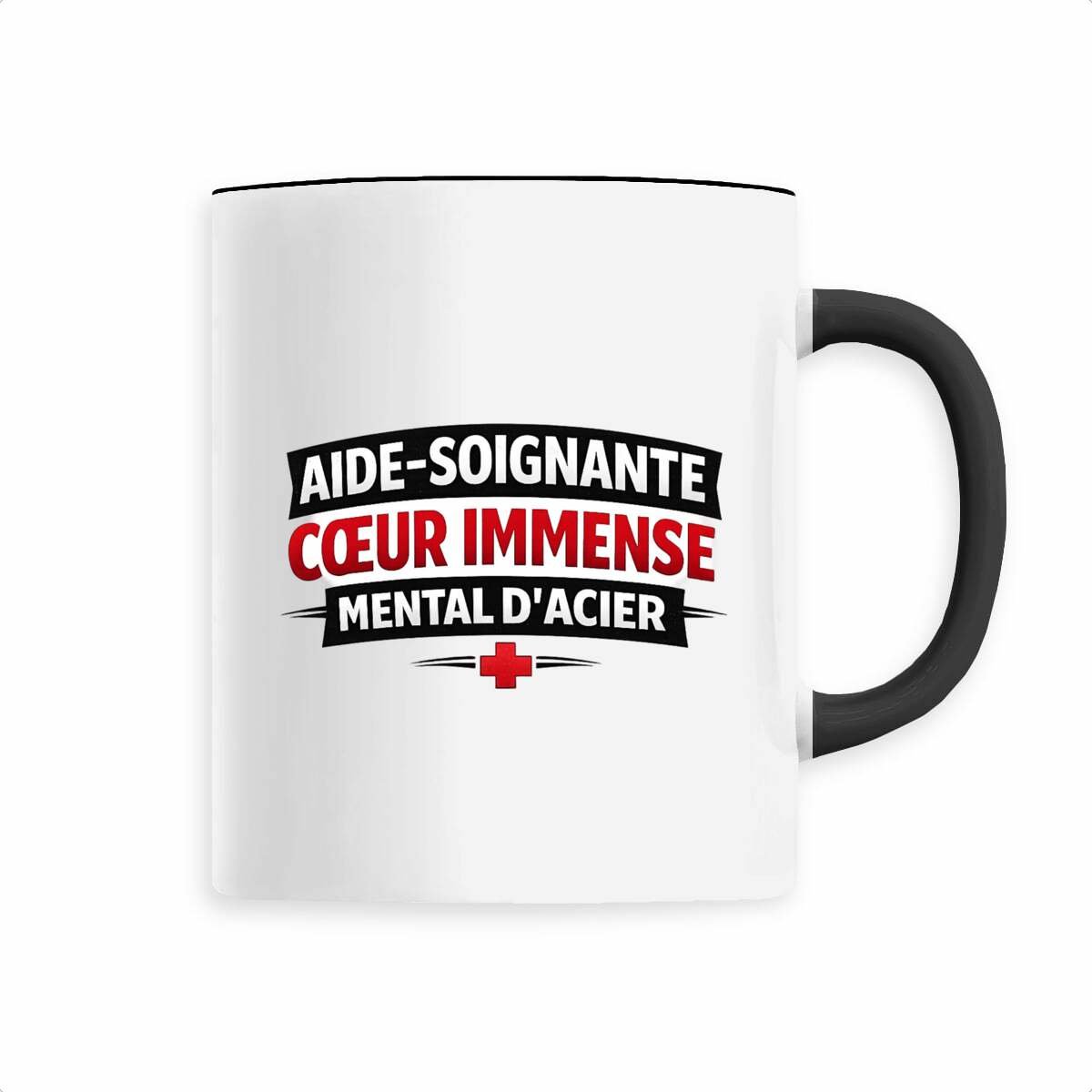 Mug Aide-Soignante – Cœur Immense, Mental d’Acier | Cadeau Aide-Soignante - face_4