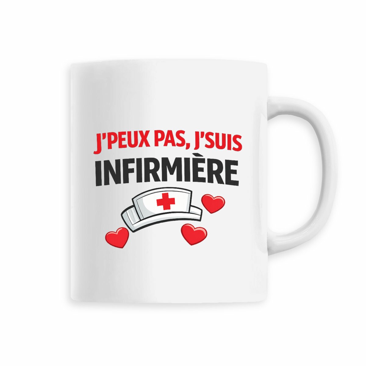 Mug Infirmière – “J’peux pas, j’suis infirmière” | Cadeau infirmière drôle - face_5
