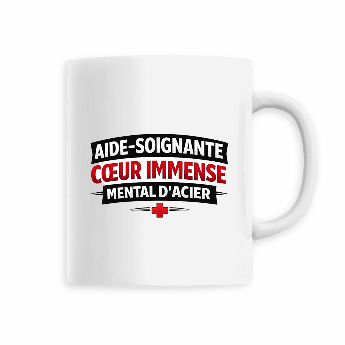 Mug Aide-Soignante – Cœur Immense, Mental d’Acier | Cadeau Aide-Soignante - face_5