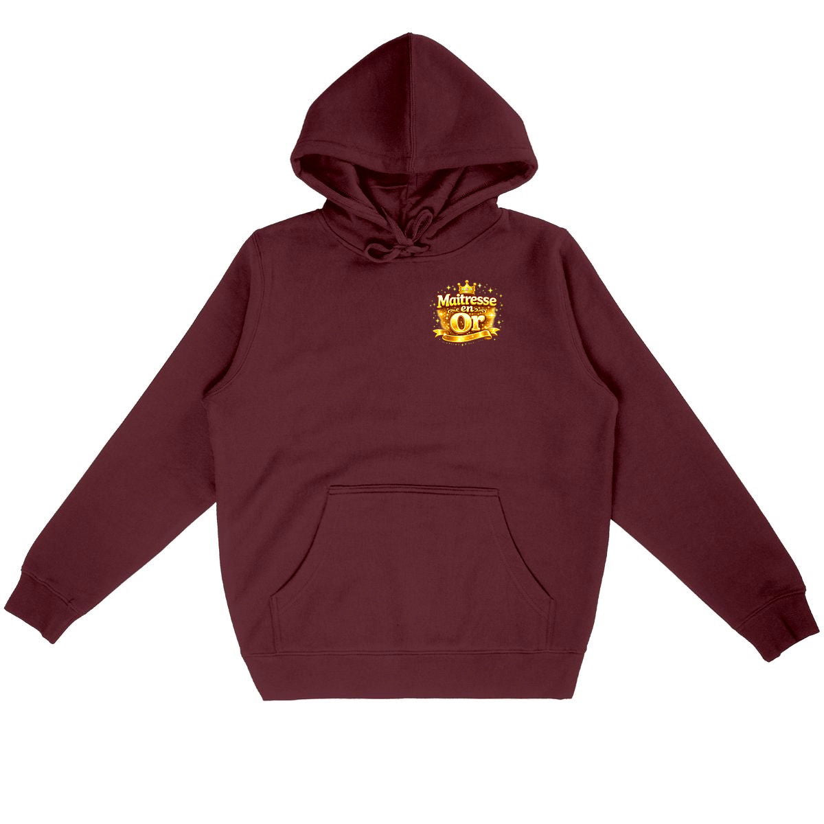 Hoodie “Maîtresse en Or” – Édition Cadeau Fin d’Année - face_bordeaux