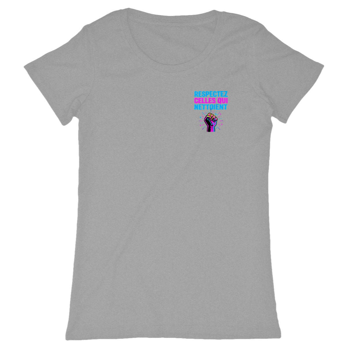 T-shirt femme - Respectez Celles Qui Nettoient – Édition Puissance - face_gris